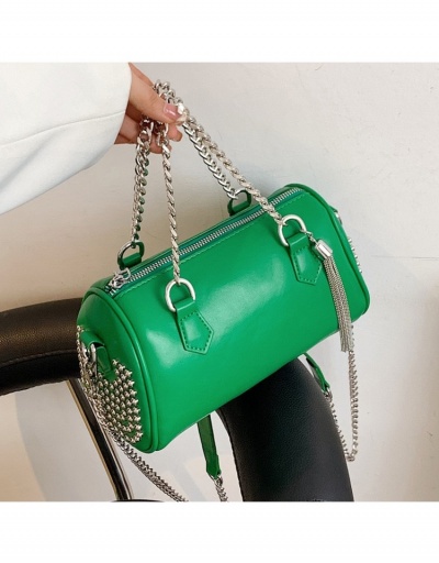 Replica  Women' S Rivet Tassels Pure Color Chain Bag #800638 $27.51 USD for Wholesale