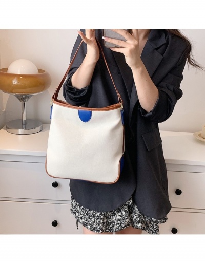  Simple Casual Canvas Contrast Color Women's Cross-body Bag #800640 $23.11 USD, Wholesale Fashion Tote Bag