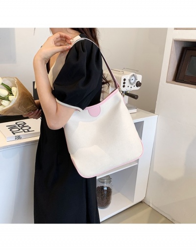 Replica  Simple Casual Canvas Contrast Color Women's Cross-body Bag #800640 $23.11 USD for Wholesale