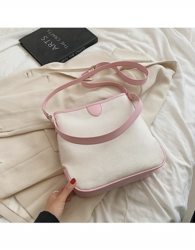 Replica  Simple Casual Canvas Contrast Color Women's Cross-body Bag #800640 $23.11 USD for Wholesale