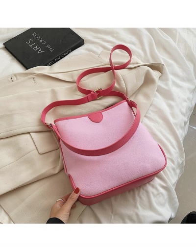 Replica  Simple Casual Canvas Contrast Color Women's Cross-body Bag #800640 $23.11 USD for Wholesale