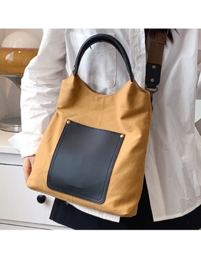 Replica Korean Style Color Block Pocket Design Tote Bags  #800646 $22.25 USD for Wholesale