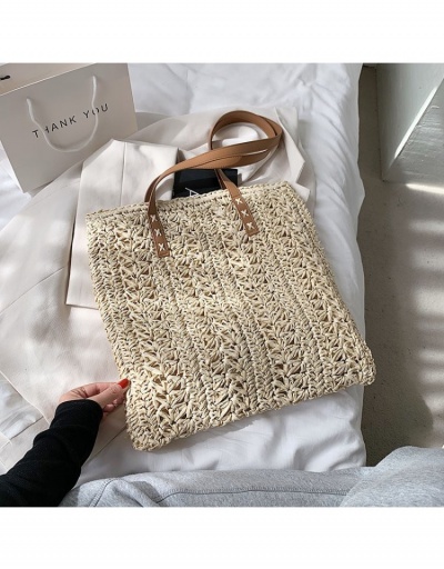 Replica Versatile Solid Straw  Shopping Vacation Tote Bags #800663 $26.71 USD for Wholesale