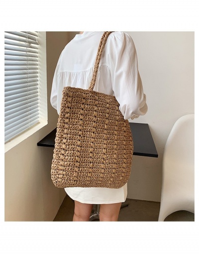 Replica Vacation Solid Straw Tote Bags For Travel #800664 $23.85 USD for Wholesale