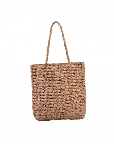 Replica Vacation Solid Straw Tote Bags For Travel #800664 $23.85 USD for Wholesale