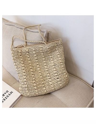 Replica Vacation Solid Straw Tote Bags For Travel #800664 $23.85 USD for Wholesale