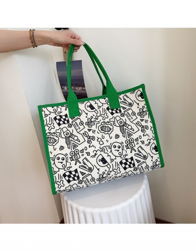 Replica  Canvas Graffiti Pattern Tote Bags For Travel  #800670 $18.59 USD for Wholesale