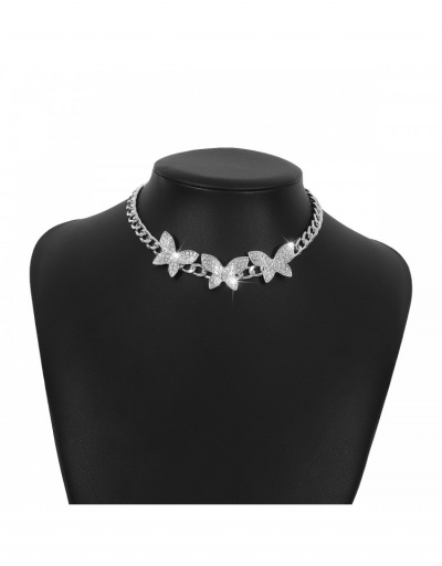 Replica  Retro Butterfly Design Exaggerated Necklace #800673 $9.37 USD for Wholesale