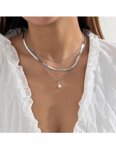  Simple Rhinestone Water Drop Necklace #800677 $7.83 USD, Wholesale Fashion Necklaces