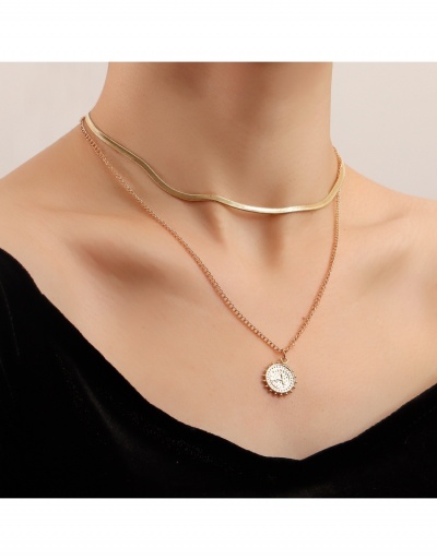  Fashion Double Simple Flat Snake Chain Women's Necklace #800681 $4.24 USD, Wholesale Fashion Necklaces