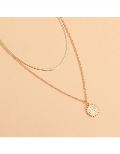 Replica  Fashion Double Simple Flat Snake Chain Women's Necklace #800681 $4.24 USD for Wholesale