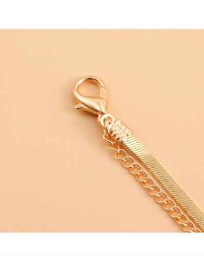 Replica  Fashion Double Simple Flat Snake Chain Women's Necklace #800681 $4.24 USD for Wholesale