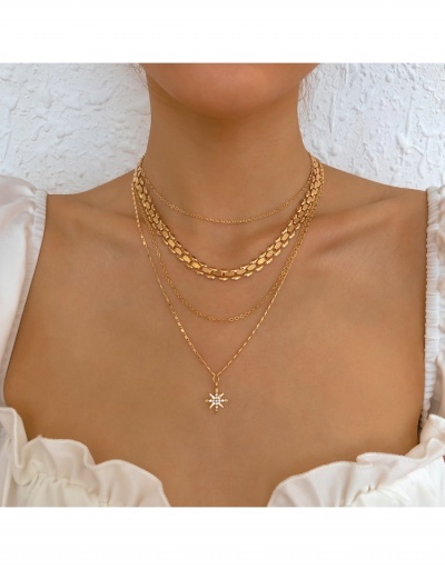 Replica Chic Geometric Pendant Necklace For Women #800682 $6.38 USD for Wholesale