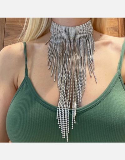 Replica  Rhinestone Tassels Design Party  Versatile Necklace #800687 $15.15 USD for Wholesale