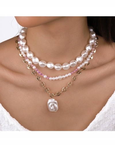  Bohemian Ethnic Style Faux Pearl Necklace #800690 $11.23 USD, Wholesale Fashion Necklaces