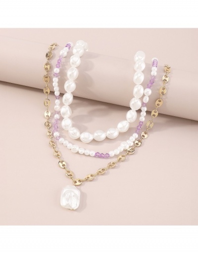 Replica  Bohemian Ethnic Style Faux Pearl Necklace #800690 $11.23 USD for Wholesale