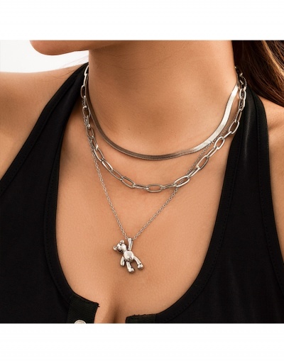 Cute Bear Pendant Hip Hop Necklace  Sets #800694 $6.94 USD, Wholesale Fashion Necklaces