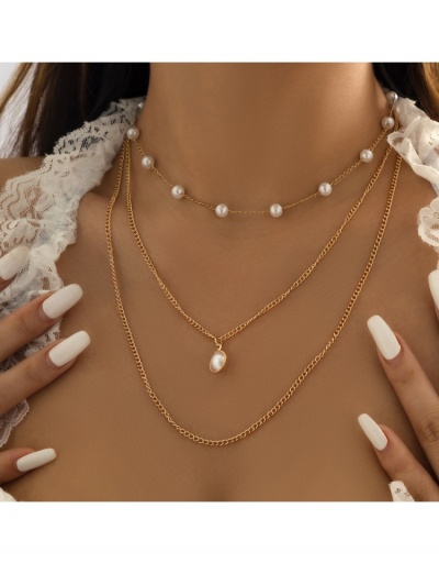  Faux Pearl Chain Pendant Necklace Sets For Women #800696 $6.83 USD, Wholesale Fashion Necklaces