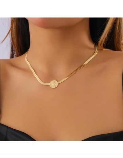 Copper  Coin Solid Necklace For Women #800697 $6.10 USD, Wholesale Fashion Necklaces