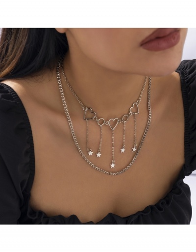 Chic Ladies Heart Star Tassel Necklace Sets #800699 $6.59 USD, Wholesale Fashion Necklaces