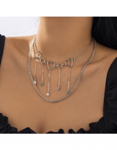 Replica Chic Ladies Heart Star Tassel Necklace Sets #800699 $6.59 USD for Wholesale