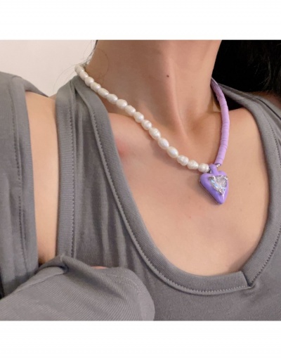  2022 Summer Heart Pearl Necklace #800703 $17.03 USD, Wholesale Fashion Necklaces