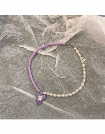 Replica  2022 Summer Heart Pearl Necklace #800703 $17.03 USD for Wholesale