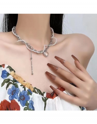  Chain Faux Pearl Designer Heart Ladies Necklace #800707 $9.35 USD, Wholesale Fashion Necklaces