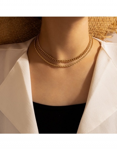 Easy Matching Chain Double-layered Necklace For Women #800714 $5.43 USD, Wholesale Fashion Necklaces