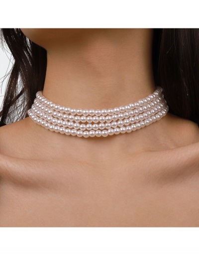 Replica Retro Style Ladies Layered Faux Pearl  Necklace #800715 $9.10 USD for Wholesale