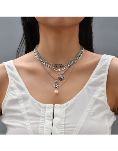  Retro Faux Pearl Angel Multi-layer Necklace #800719 $6.69 USD, Wholesale Fashion Necklaces