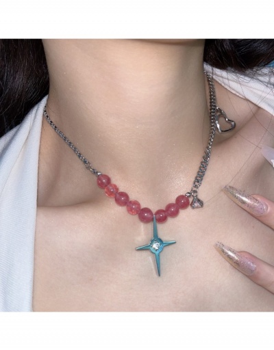 Replica Ladies  Rhinestone  Star Pendant Necklace #800720 $13.69 USD for Wholesale