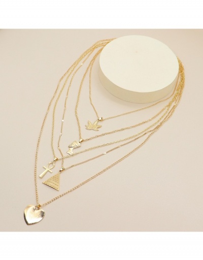 Replica  Maple Leaf Shape Multi-Layer Necklace #800725 $5.00 USD for Wholesale