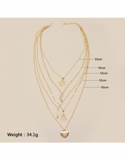 Replica  Maple Leaf Shape Multi-Layer Necklace #800725 $5.00 USD for Wholesale