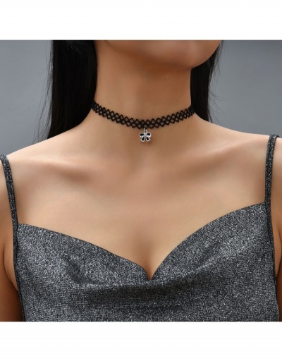 Easy Matching Black  Bow Pendant Choker Necklace #800726 $4.40 USD, Wholesale Fashion Necklaces