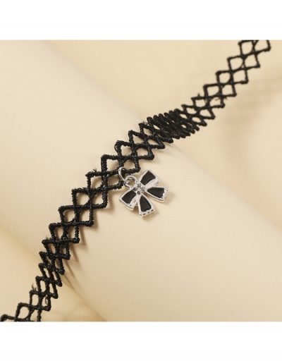 Replica Easy Matching Black  Bow Pendant Choker Necklace #800726 $4.40 USD for Wholesale