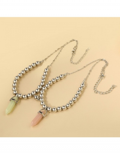 Replica Magnetic Buckle  Fluorescent Column Couple Necklace  #800727 $6.58 USD for Wholesale