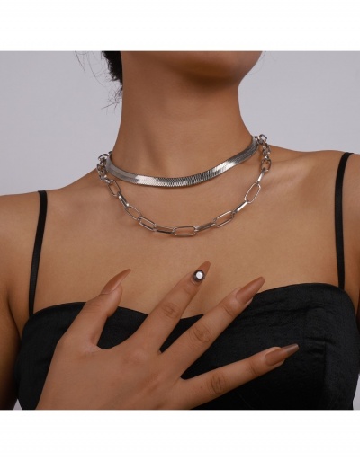 Replica  Simple And Cool Style Double Layer Necklace #800730 $11.53 USD for Wholesale