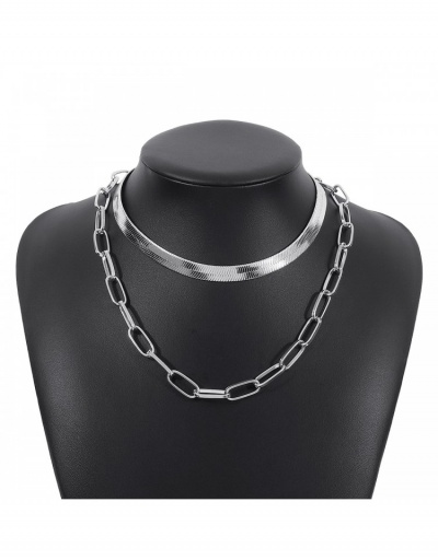 Replica  Simple And Cool Style Double Layer Necklace #800730 $11.53 USD for Wholesale