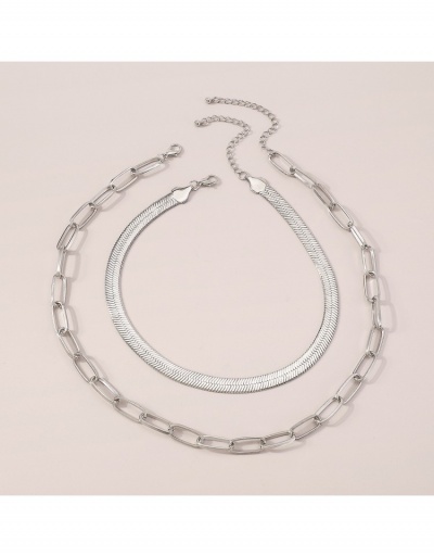 Replica  Simple And Cool Style Double Layer Necklace #800730 $11.53 USD for Wholesale