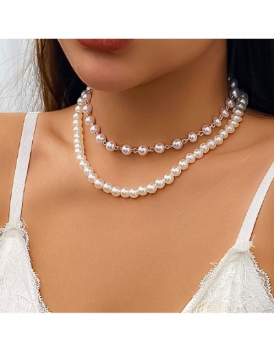  Retro Versatile Faux Pearl Double Necklace For Women #800731 $6.83 USD, Wholesale Fashion Necklaces