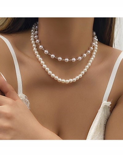 Replica  Retro Versatile Faux Pearl Double Necklace For Women #800731 $6.83 USD for Wholesale