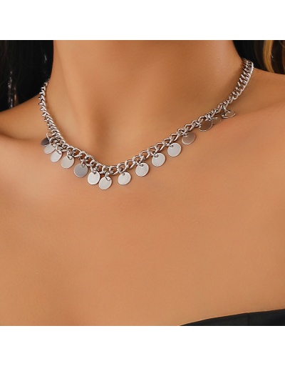 Replica  Geometric Design Pure Color Necklace #800734 $5.75 USD for Wholesale