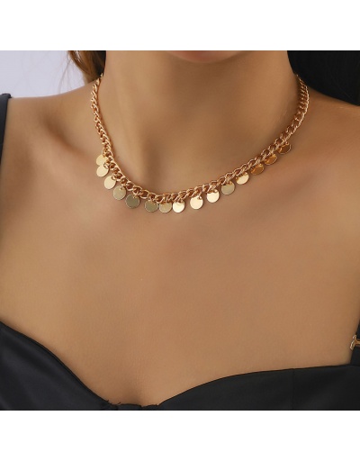 Replica  Geometric Design Pure Color Necklace #800734 $5.75 USD for Wholesale