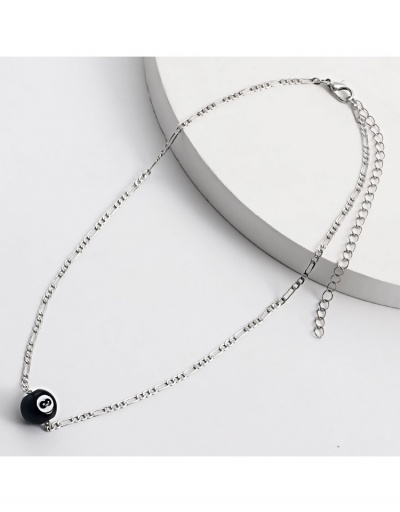 Chic Design Tennis Black 8 Necklace #800735 $4.03 USD, Wholesale Fashion Necklaces