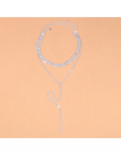 Replica  Fashion Rhinestone Long Tassel Necklace #800737 $11.38 USD for Wholesale