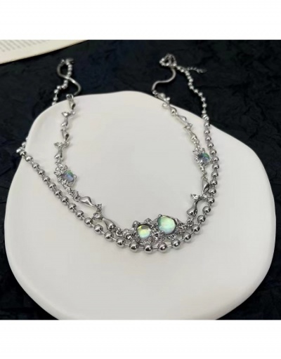  Women's Titanium Steel Double Layer Necklace #800738 $6.68 USD, Wholesale Fashion Necklaces