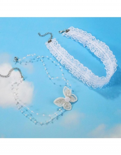 Replica  Cute Ladies Bow Faux Pearl Choker Necklaces #800742 $5.94 USD for Wholesale