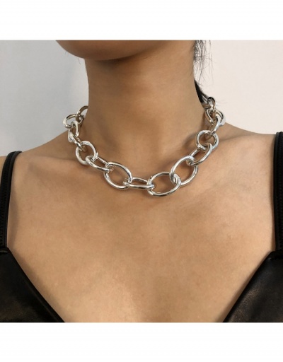 Replica  Fashion Metal Decor Chain Pure Color Necklace #800743 $5.56 USD for Wholesale