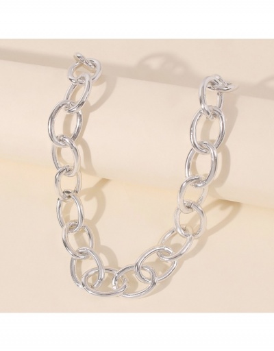 Replica  Fashion Metal Decor Chain Pure Color Necklace #800743 $5.56 USD for Wholesale